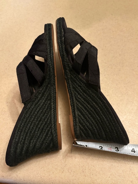 villager Shoes - Black Espadrille Wedge Sandals - Women's Villager Liz Claiborne